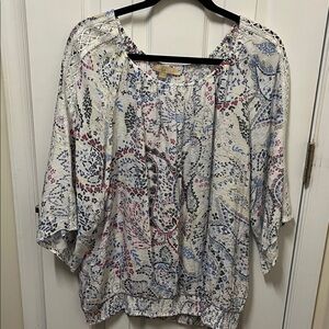 Hope & Harlow Floral Boho Print Peasant Top- XXL- Like NEW!